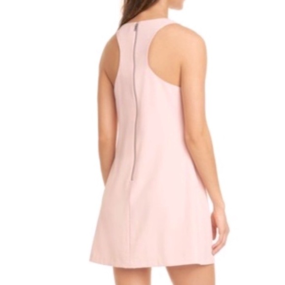 Alice + Olivia Dress Size 10 Harmony Racerback Cowl Neck A-Line Mini in Blush - Picture 5 of 14